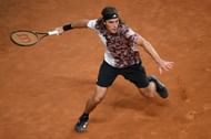 Stefanos Tsitsipas at the 2023 Internazionali BNL D'Italia